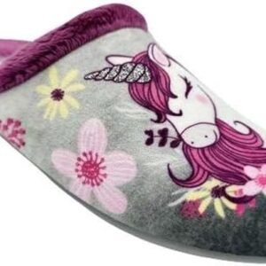 Zapatilla unicornio Perla