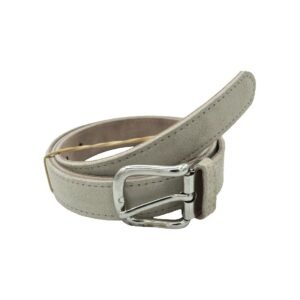 Cinturón de serraje beige